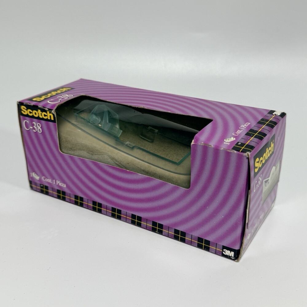 Vtg Scotch C-38 Clear Tape Dispenser Sand Filled Beach Nautical Lucite USA